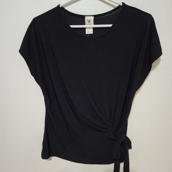 NWT - Black Short Sleeved Top By WrapperLA - Picture 1 of 5